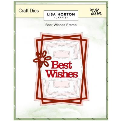 Lisa Horton Crafts Dies - Best Wishes Frame
